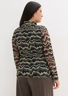 Maglia a maniche lunghe in morbido mesh, bonprix