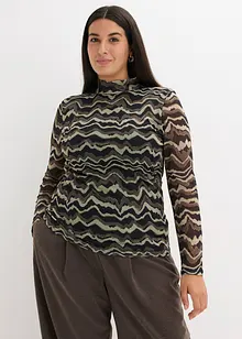 Maglia a maniche lunghe in morbido mesh, bonprix