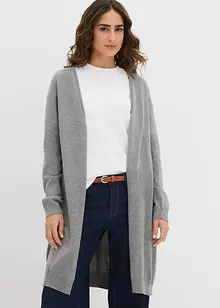 Cardigan lungo con bordi arrotolati, bonprix