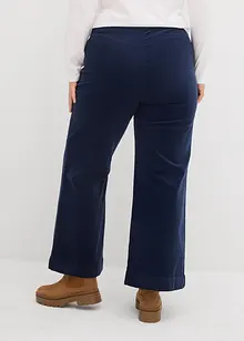 Pantaloni larghi in velluto a coste elasticizzato, vita alta, bonprix