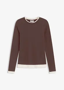 Maglia a maniche lunghe in misto cotone, bonprix