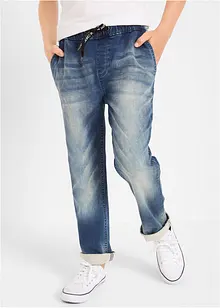 Jeans in felpa con elastico in vita regular fit, straight, bonprix