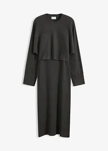 Abito in maglia e maglione abbinato (set 2 pezzi), bonprix