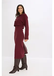 Abito in maglia e maglione abbinato (set 2 pezzi), bonprix