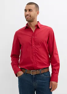 Camicia elasticizzata con cotone, slim fit, bonprix