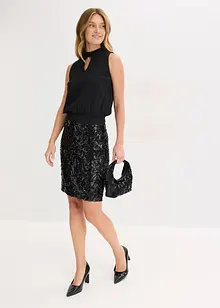 Abito midi con paillettes, bonprix