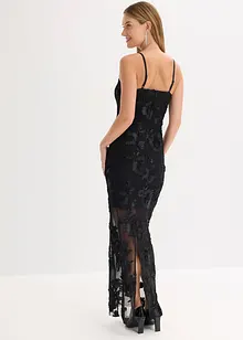 Abito lungo con ricami floreali, bonprix