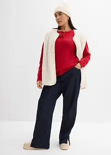 Maglione in filato grosso con laccetto, bonprix