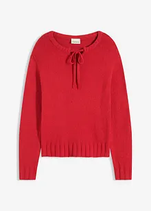 Maglione in filato grosso con laccetto, bonprix