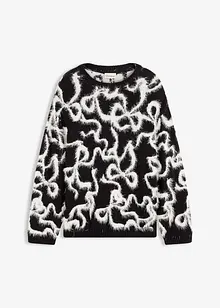 Maglione jacquard in misto viscosa morbido, bonprix