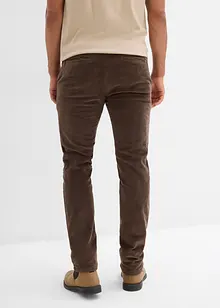 Pantaloni termici in velluto a coste con elastico in vita e fodera in flanella regular fit, straight, bonprix