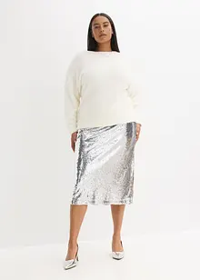 Gonna midi in paillettes, bonprix