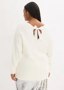 Maglione lungo in filato piumato morbido, bonprix