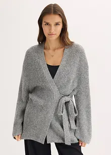 Cardigan oversize incrociato, bonprix