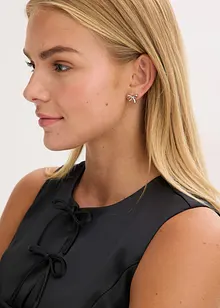 Orecchini a lobo in acciaio, bonprix