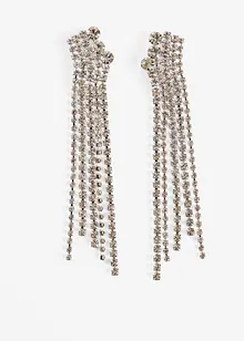 Orecchini a lobo con cristalli di vetro, bonprix