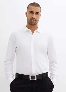 Camicia super elasticizzata in piquet di cotone, slim fit, bonprix