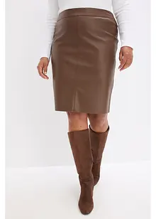 Gonna longuette in similpelle, bonprix