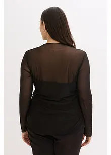 Maglia a maniche lunghe in mesh delicato, bonprix