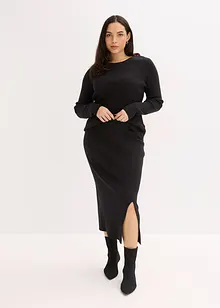 Gonna in filato fine di misto viscosa morbido, bonprix