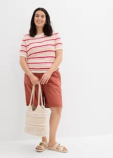 Bermuda in misto cotone paper touch, bonprix