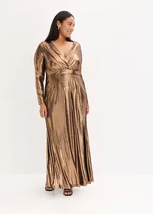 Abito lungo in fine jersey metallizzato, bonprix