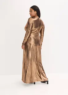 Abito lungo in fine jersey metallizzato, bonprix