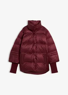 Piumino con piume riciclate e maniche di maglia, bonprix