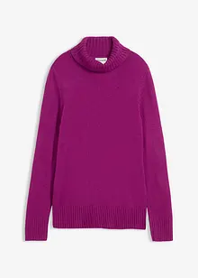 Maglione basic a collo alto in filato fine, bonprix
