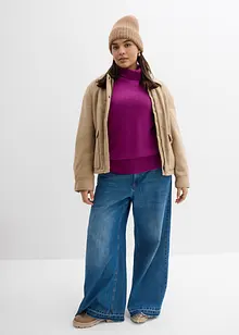 Maglione basic a collo alto in filato fine, bonprix