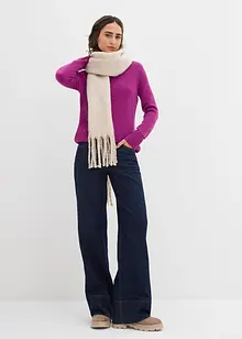 Maglione basic a collo alto in filato fine, bonprix