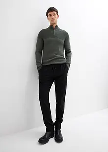 Pantaloni in simil lana con cinta comoda, regular fit, bonprix