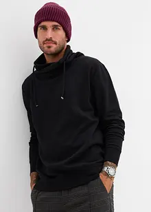 Felpa con collo a scialle in puro cotone biologico, bonprix