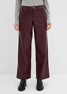 Pantaloni larghi in similpelle, bonprix