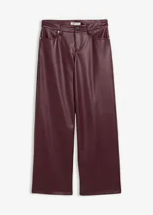 Pantaloni larghi in similpelle, bonprix