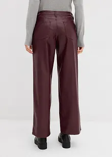 Pantaloni larghi in similpelle, bonprix
