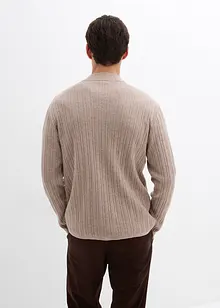 Cardigan a coste in filato fine, bonprix