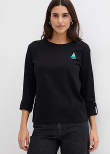 Maglia a maniche lunghe in puro cotone biologico, bonprix