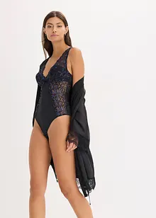 Body con filato glitterato, bonprix