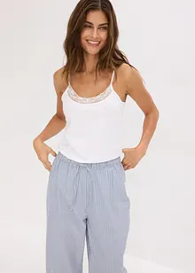 Canottiera con cotone biologico e pizzo (pacco da 2), bonprix