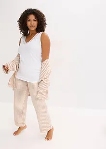 Canottiera con cotone biologico e pizzo (pacco da 2), bonprix