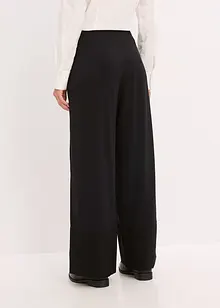 Pantaloni in jersey con inserti di satin, bonprix