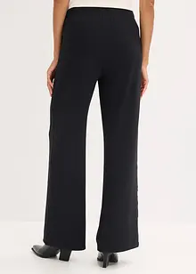 Pantaloni con elastico in vita in punto di Roma con strass, bonprix