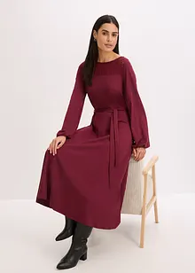 Abito in punto di Roma con pizzo, bonprix