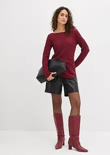 Maglia in pizzo a maniche lunghe, bonprix