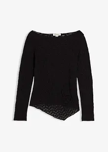 Maglia in pizzo a maniche lunghe, bonprix