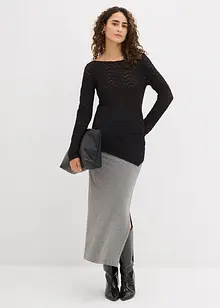 Maglia in pizzo a maniche lunghe, bonprix