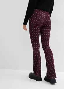 Leggings a gamba svasata in morbido velluto, bonprix