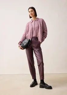 Cardigan traforato con lana, bonprix