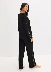 Pigiama con delicato pizzo glitterato, bonprix